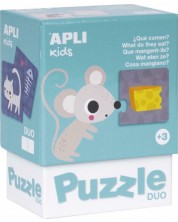 Puzzle pentru copii Apli Kids - Ce mananca animalele, 24 piese