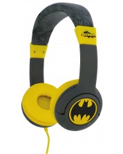 Căști pentru copii OTL Technologies - Batman, gri/galbene -1