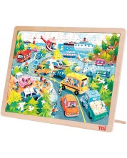Puzzle pentru copii Toi World - Trafic rutier, 154 piese -1
