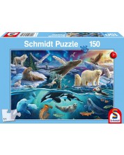 Puzzle pentru copii Schmidt din 150 de piese - Animale polare
