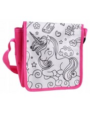 Geantă pentru colorat Raya Toys - Unicorn, cu 5 markere
