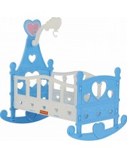 Jucarie pentru copii Polesie Toys - Patut pentru papusa Heart, albastru -1