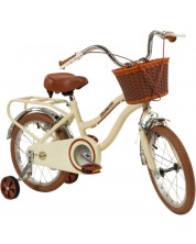 Bicicletă pentru copii Toimsa - Vintage, 16'', cu un coș, bej