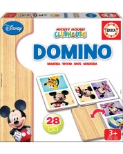 Puzzle din lemn pentru copii Educa din 28 de piese - Mickey Mouse, domino