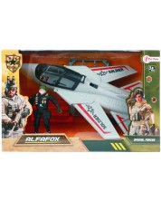 Joacă de copii Toi Toys - avion militar Alphafox, cu sunet și lumină -1