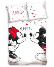 Set lenjerie de pat pentru copii Sonne - Mickey And Minnie Mouse, 2 piese -1
