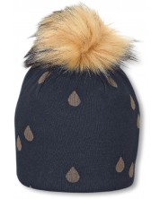 Pălărie tricotata pentru copii cu pompon Sterntaler - 53 cm, 2-4 ani, negru