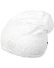 Pălărie pentru sezoanele de tranziție Sterntaler - 43 cm, 5-6 luni, albă