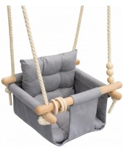 Leagăn din lemn pentru copii Ginger Home - Scandi, cu șezut și spătar moi