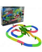 Raya Toys Kids Light Up Track - Mașini și dinozauri -1
