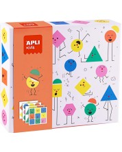 Joc pentru copii cu stickere Apli Kids - Emoții cu forme geometrice -1