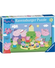 Puzzle pentru copii Ravensburger  din 35 piese - Distracție la soare cu Peppa Pig