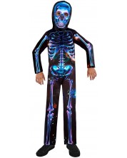 Costum de carnaval pentru copii Amscan - Neon skeleton, 6-8 ani, pentru un băiat -1