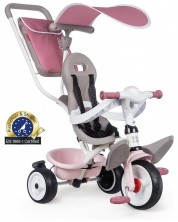 Tricicletă pentru copii 3 în 1 Smoby - Baby Balade Plus, roz