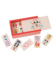Domino pentru copii Orange Tree Toys - Disney 100,cu o cutie rosie -1