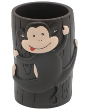 Suport pentru periuță de dinți pentru copii Inter Ceramic - Monkey, 6.3 x 10.5 cm