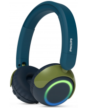 Căști pentru copii Philips - TAK4200CT/00, fără fir, Chrystal Teal