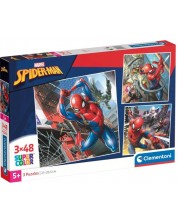 Puzzle pentru copii  Clementoni din 3 x 48 piese - Spiderman -1