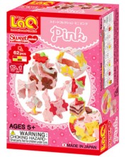 Constructor pentru copii 10 în 1 LaQ Sweet Collection - Mini Pink, 62 piese - imagine 1