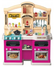 Bucătărie pentru copii Joele - Modern Kitchen, apă curgătoare și abur, 77 piese