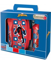 Set pentru copii Stor Spider-Man - Sticlă, cutie pentru mâncare și tacâmuri -1