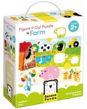 Puzzle pentru copii Banana Panda din 20 de piese - La fermă