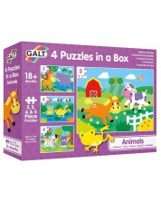 Puzzle pentru copii Galt - Animale, 4 piese -1