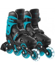 Role pentru copii 2 în 1 Globber - Go Skates Lights, 34 - 37, albastre
