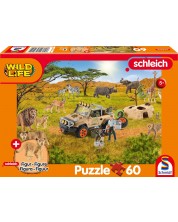 Puzzle pentru copii Schmidt din 60 de piese - În savană 
