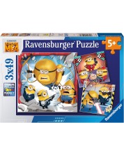 Puzzle pentru copii  Ravensburger 3 x 49 piese - Despicable me 4 -1