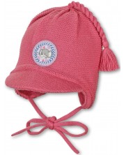 Pălărie tricotată pentru copii cu vizieră Sterntaler - 47 cm, 9-12 luni, roz -1