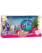 Jucărie Felyx Toys - Trăsură de păpuși cu cal 