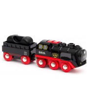Jucarie pentru copii Brio - Locomotiva cu aburi si vagon