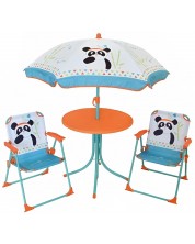 Set de grădină pentru copii Fun House - Masă cu scaune și umbrelă, Panda -1
