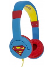 Căști pentru copii OTL Technologies - Superman, albastre -1