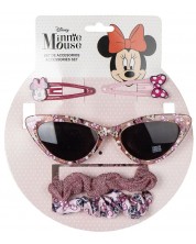 Set pentru copii Cerda - Accesorii pentru păr și ochelari de soare, Minnie -1