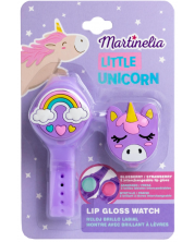 Balsam de buze pentru copii  Martinelia - Unicorn, ceas, 2 parfumuri