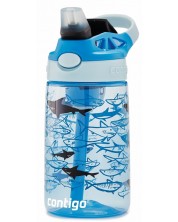 Sticla pentru copii Contigo Cleanable Sharks - 420 ml, albastra