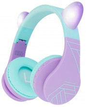 Casti pentru copii PowerLocus - P1 Ears, wireless, mov