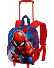 Karactermania Spider-Man Spider-Man Rucsac pentru grădiniță cu roți - Skew, 3D