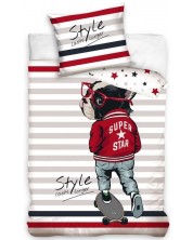 Set lenjerie de pat pentru copii Sonne - Super Star, 2 piese -1