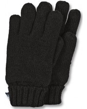 Mănuși tricotate pentru copii Sterntaler - 5-6 ani, negre -1
