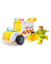 Riglă din lemn pentru copii Hape - Rapid Response, 4 piese