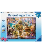 Puzzle pentru copii Ravensburger din 100 XXL de piese - Dinozaurii prind viață -1