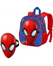Ghiozdan pentru gradiniță Karactermania Spider-Man - Badoom, 3D, cu mască -1