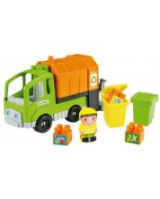 Jucarie pentru copii Ecoiffier Abrick - Camion pentru gunoi, cu accesorii Garbage Truck Abrick