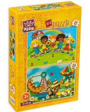 Puzzle pentru copii Art Puzzle 2 în 1 - Aventurile copiilor