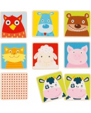 Copii joc de memorie Goki - animale amuzante -1