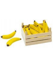 Set din lemn pentru copii Goki - Banane într-o ladă -1