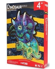 Puzzle dinozaur pentru copii HAS - Triceratops, 48 de piese	 -1